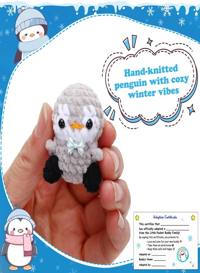 JULEASEL Little Pocket Penguin, Mini pengy in a Tin Box, Travel Buddy, Cute Penguin Collectible for Winter Decor, Friendship, Thoughtful Gifts - Image 3